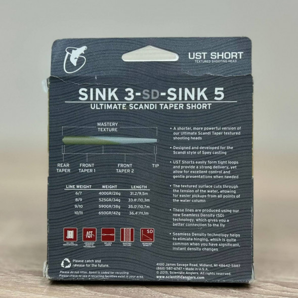 Рыболовная леска Scientific Anglers UST Short St-10/11-S3/S5 Sink 3-CD-Sink 5 125437 в Чите