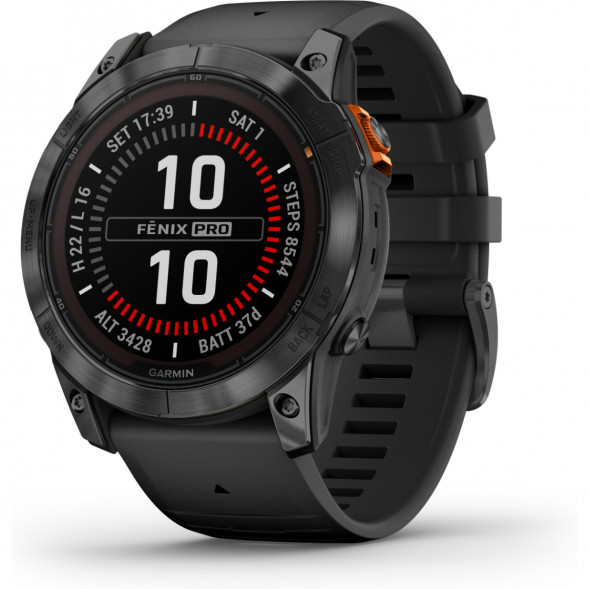 Умные часы Garmin Fenix 7X Solar серый с черным ремешком 010-02541-01 в Чите