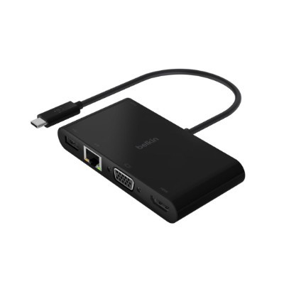 Док-станция Belkin USB-C Multimedia + Charge Adapter AVC004btBK, черный в Чите