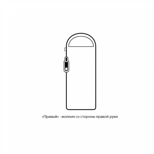 Спальный мешок Naturehike Envelope M180 (правый), серый в Чите