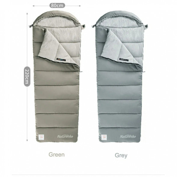 Спальный мешок Naturehike Envelope M180 (левый), серый в Чите