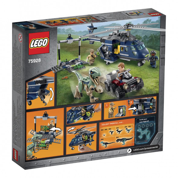 Конструктор LEGO Jurassic World 75928 Погоня за Блю на вертолёте  в Чите