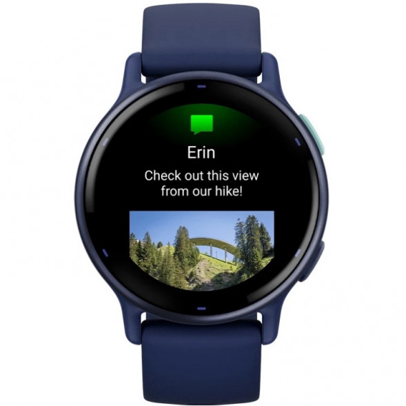 Умные часы Garmin Vivoactive 5, синие с металлически-синим безелем и силиконовым ремешком 010-02862-12 в Чите