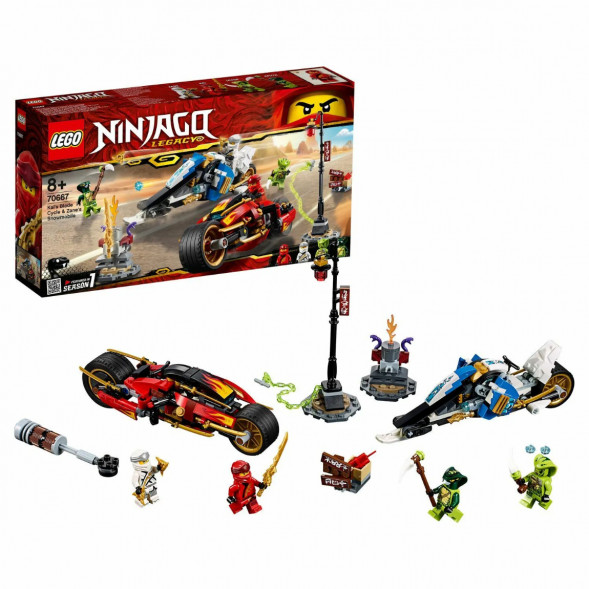 Конструктор LEGO Ninjago 70667 Мотоцикл-клинок Кая и снегоход Зейна в Чите