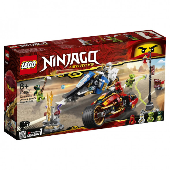 Конструктор LEGO Ninjago 70667 Мотоцикл-клинок Кая и снегоход Зейна в Чите