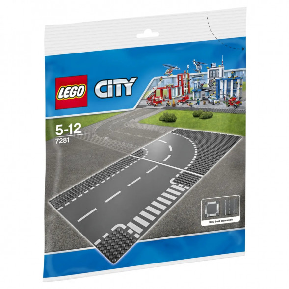 Конструктор LEGO City 7281 Т-образный перекрёсток и поворот в Чите