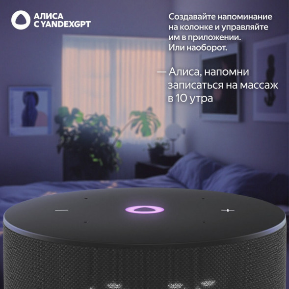 Умная колонка Яндекс Станция Мини 3 c Алисой на YandexGPT, чёрная в Чите