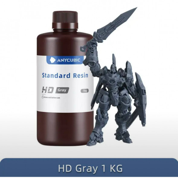 Смола для 3D печати ANYCUBIC Standart Resin HD Gray 1 Кг в Чите