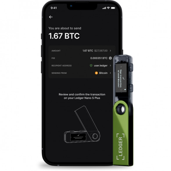 Криптокошелек Ledger Nano S Plus 1 шт., Oxidate Green в Чите