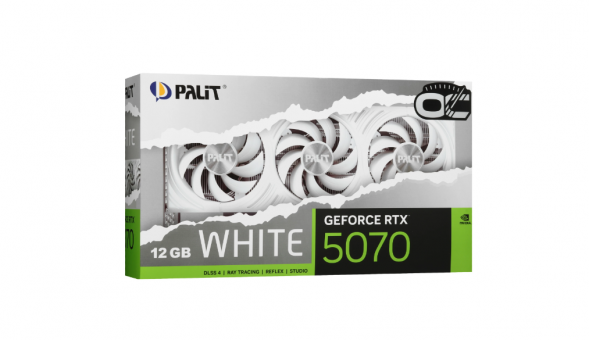 Видеокарта Palit NVIDIA GeForce RTX5070 WHITE OC 12ГБ GDDR7, OC в Чите