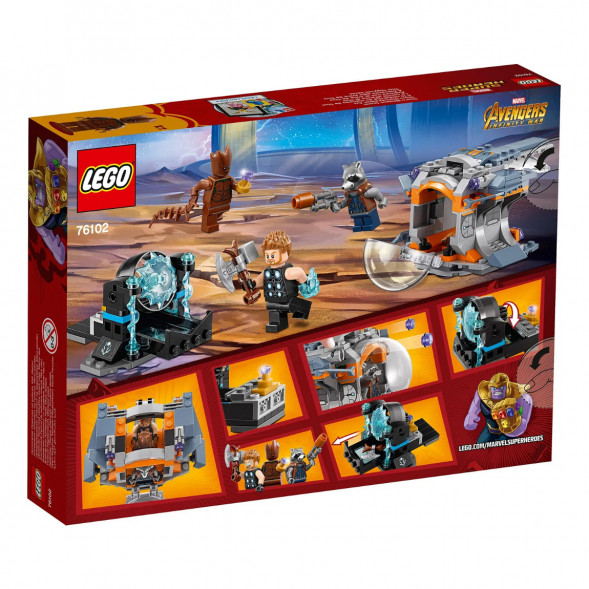 Конструктор LEGO Super Heroes 76102 Война бесконечности: В поисках оружия Тора в Чите
