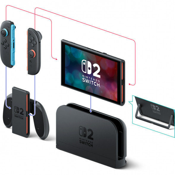 Игровая приставка Nintendo Switch 2, черный + Mario Kart World в Чите