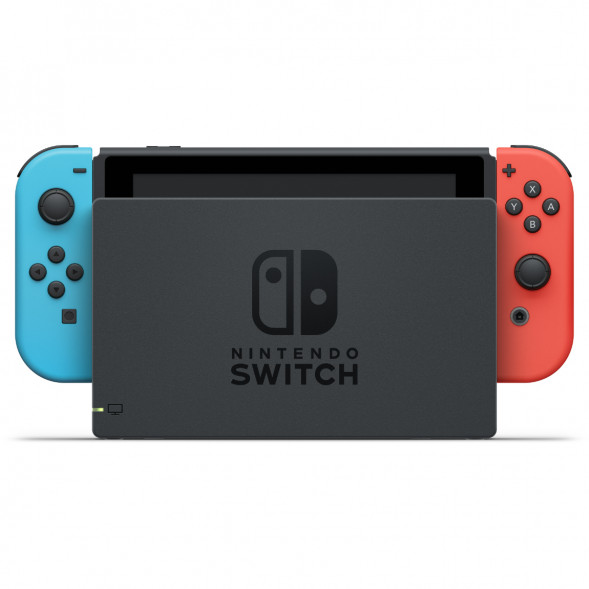 Игровая приставка Nintendo Switch OLED 64 ГБ, неоновый синий/неоновый красный в Чите