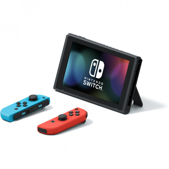Игровая приставка Nintendo Switch OLED 64 ГБ, неоновый синий/неоновый красный в Чите