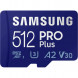 Карта памяти micro SDXC 512Gb Samsung PRO Plus U3 A2 V30 180/130MB/s в Чите