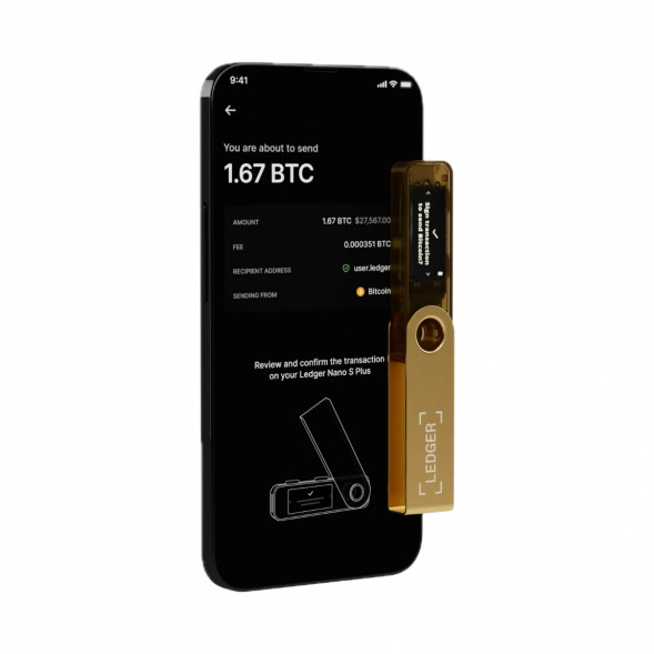 Криптокошелек Ledger Nano S Plus 1 шт., золотой в Чите