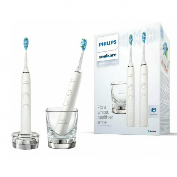 Набор из 2 электрических зубных щеток Philips Sonicare DiamondClean 9000 HX9914/55, белый в Чите