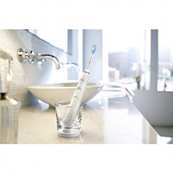 Набор из 2 электрических зубных щеток Philips Sonicare DiamondClean 9000 HX9914/55, белый в Чите