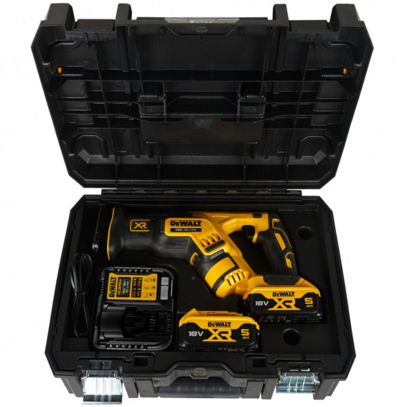 Аккумуляторная сабельная пила DEWALT DCS367P2 с 2 АКБ 5 Ач и ЗУ, в кейсе TSTAK в Чите