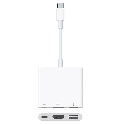 Адаптер Apple USB-C Digital AV Multiport Adapter, бел, MUF82ZM/A в Чите