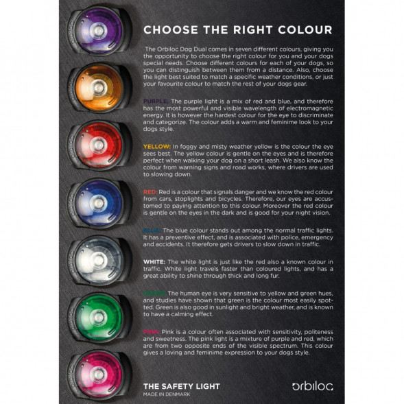 Фонарь для собак Orbiloc Dog Dual Signal Colours, красный в Чите