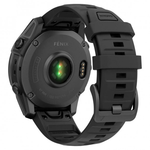 Умные часы Garmin Fenix E 47мм Amoled Slate Grey Steel с чёрным силиконовым ремешком 010-03025-01 в Чите