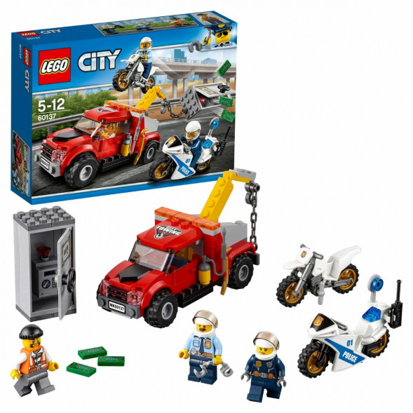 Конструктор LEGO City Police 60137 Побег на буксировщике в Чите