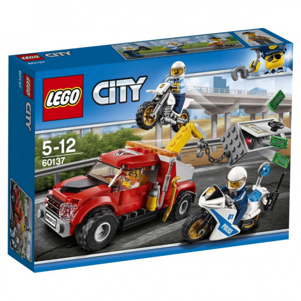 Конструктор LEGO City Police 60137 Побег на буксировщике в Чите