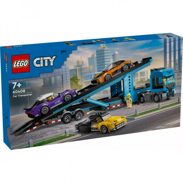 Конструктор LEGO City 60408 Грузовик-автовоз со спортивными автомобилями в Чите