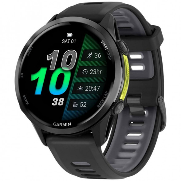 Умные часы Garmin Forerunner 970 Carbon Gray DLC Titanium ремешок Black/Translucent Whitestone 010-02969-10 в Чите