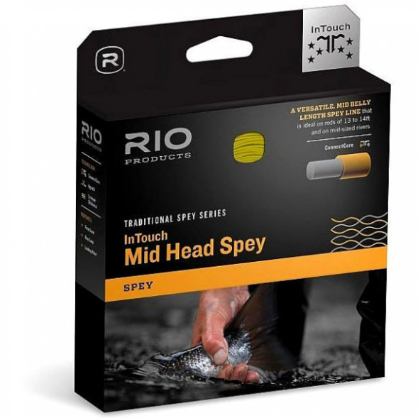 Леска RIO InTouch Mid Head Spey 9/10F 710gr, Green/Orange/Straw в Чите