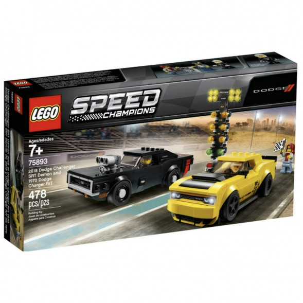 Конструктор LEGO Speed Champions 75893 2018 Dodge Challenger SRT Demon и 1970 Dodge Charger R/T в Чите