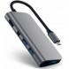 USB-концентратор Satechi Aluminum Type-C Multimedia Adapter (ST-TCMM8PA), разъемов: 4, space gray в Чите