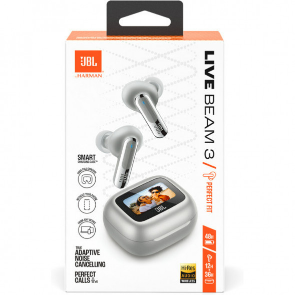 Беспроводные наушники JBL Live Beam 3, Silver в Чите