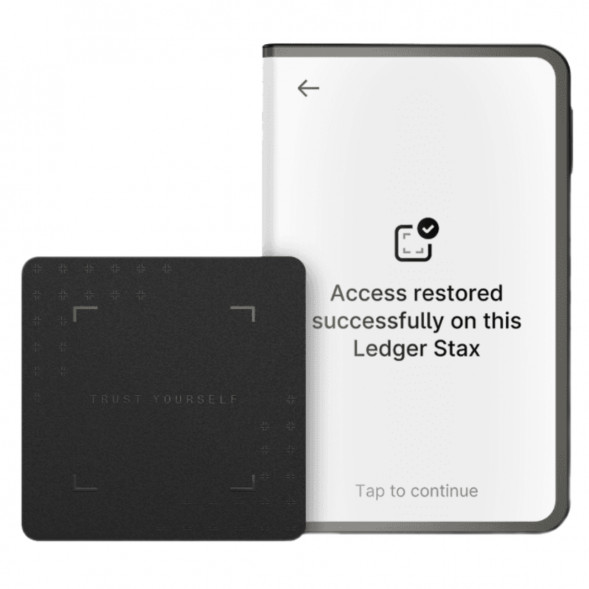Аппаратный холодный криптокошелек Ledger Stax c чехлом Magnet Shell Black + Recovery Key в Чите