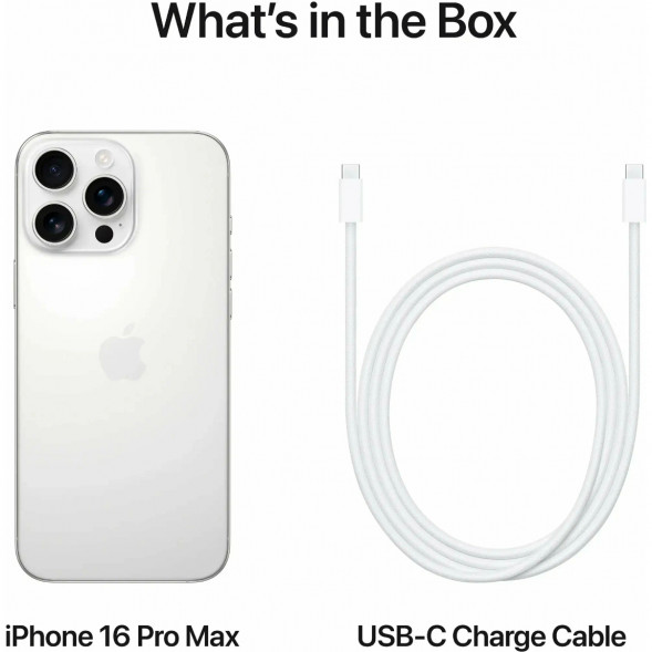 Смартфон Apple iPhone 16 Pro Max (nano SIM+eSIM) 512ГБ, White Titanium в Чите