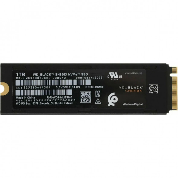 SSD накопитель Western Digital WD Black SN850X NVMe, 1TB (WDS100T2XHE) в Чите