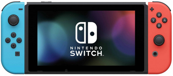 Игровая приставка Nintendo Switch rev.2 32 ГБ, красный/синий в Чите
