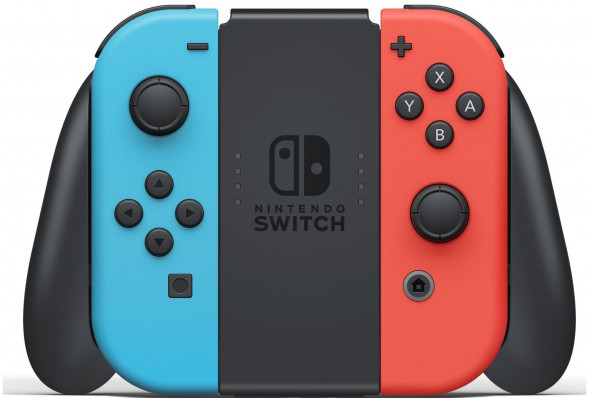 Игровая приставка Nintendo Switch rev.2 32 ГБ, красный/синий в Чите