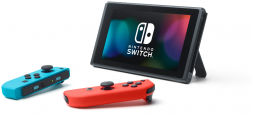 Игровая приставка Nintendo Switch rev.2 32 ГБ, красный/синий