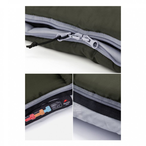 Спальный мешок Naturehike U350S (Правый), коричневый в Чите