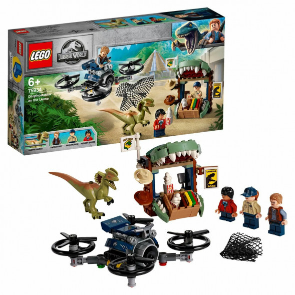 Конструктор LEGO Jurassic World 75934 Побег дилофозавра в Чите