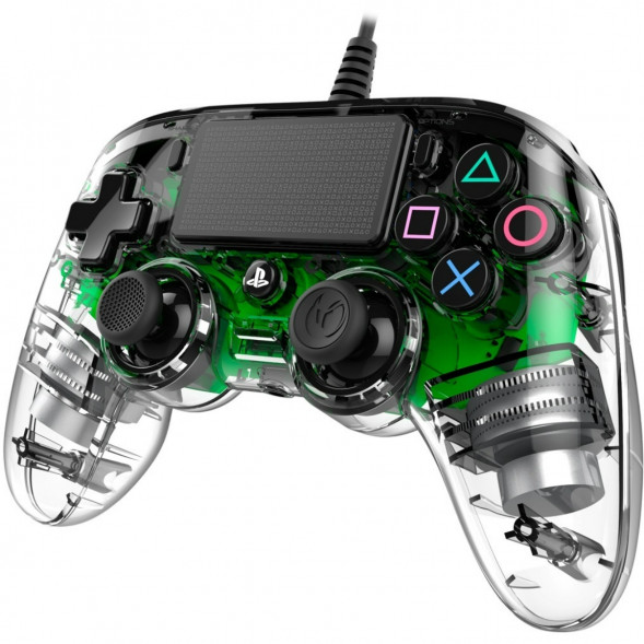 Геймпад проводной Nacon Illuminated Compact PS4, зеленый в Чите