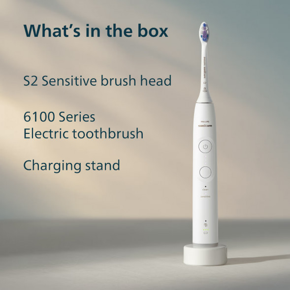 Электрическая зубная щётка Philips Sonicare 6100 HX7400/01, белый в Чите
