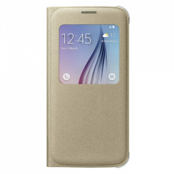 Чехол для Samsung Galaxy S6 S-View Cover (EF-CG920BFE), Gold в Чите