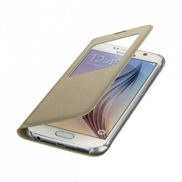 Чехол для Samsung Galaxy S6 S-View Cover (EF-CG920BFE), Gold в Чите