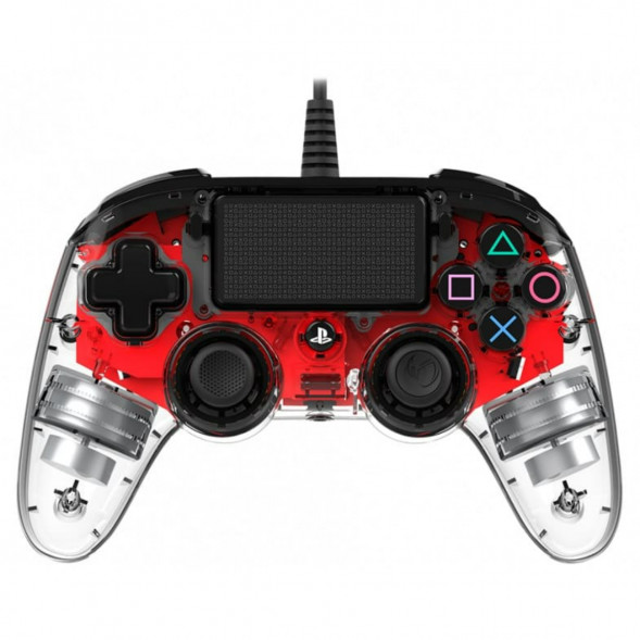 Геймпад проводной Nacon Illuminated Compact PS4, красный в Чите