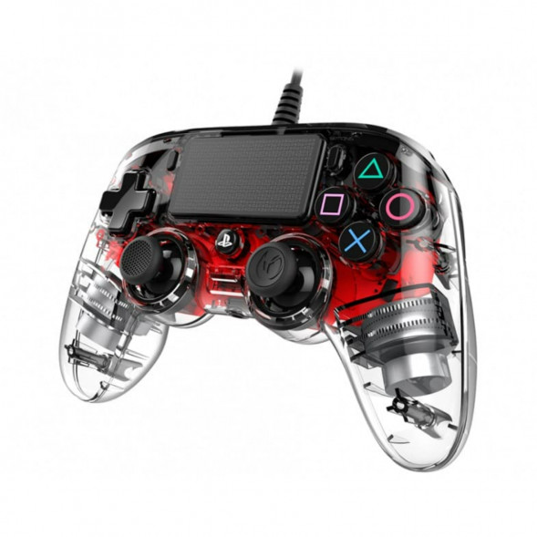Геймпад проводной Nacon Illuminated Compact PS4, красный в Чите