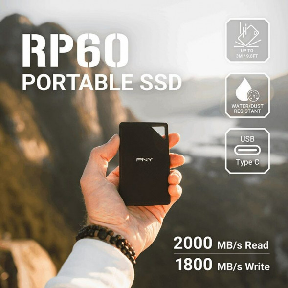 Внешний диск SSD PNY RP60 (PSDOGS3060-1TB-RB), 1TB в Чите
