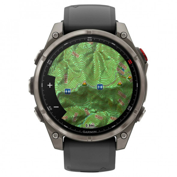 Умные часы Garmin Fenix 8 PRO, 51 мм, AMOLED, Sapphire, Titanium with Graphite/Black Silicone Band 010-03199-10 в Чите